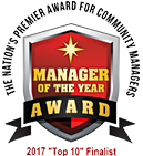 Manager of the Year Award - 2017 Top 10 Finalist - The Nation's Premier Award for Community Managers
